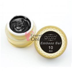 Gel UV / LED GDCOCO Nail Art Emross Gel 3D colorde 8ml Cod: 10 Negru (Black)